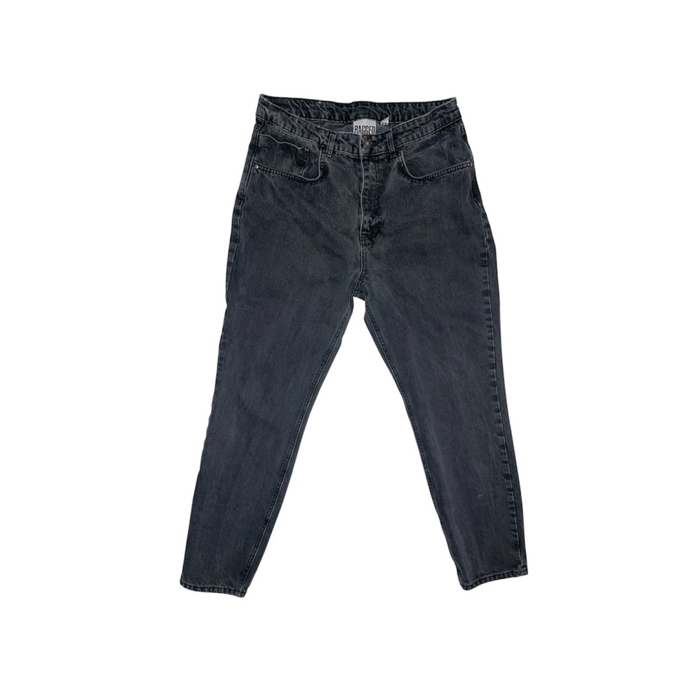 Ragged Jeans Black High Rise Mom Jeans Size 32 Straight Leg